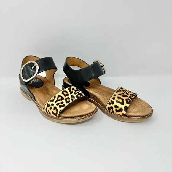 Sofft Leopard, Black and Tan Sandals Size 6 - Picture 4 of 10